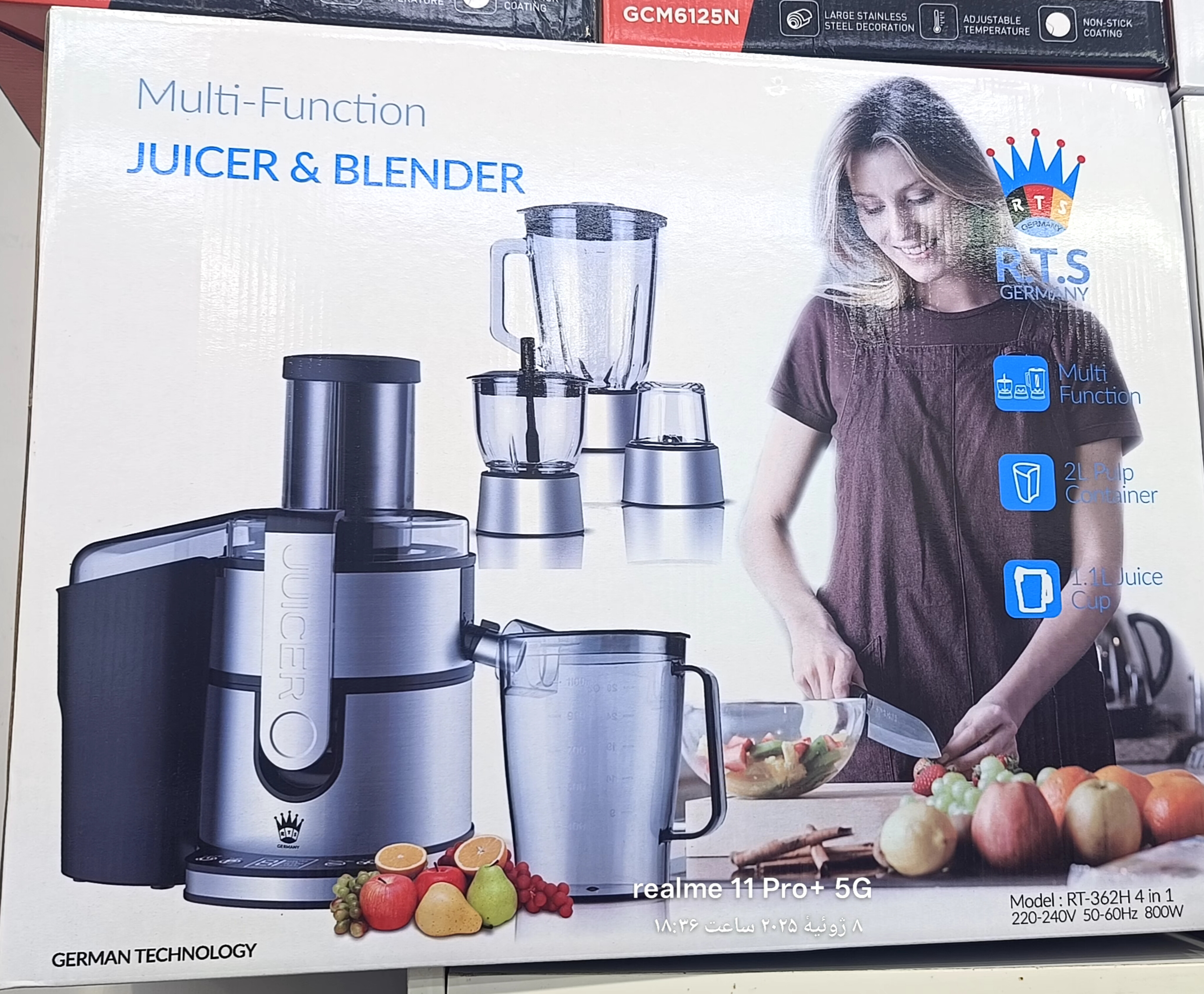 آبمیوه گیر 4 کاره آر تی اس مدل RT-362 (اصلی)