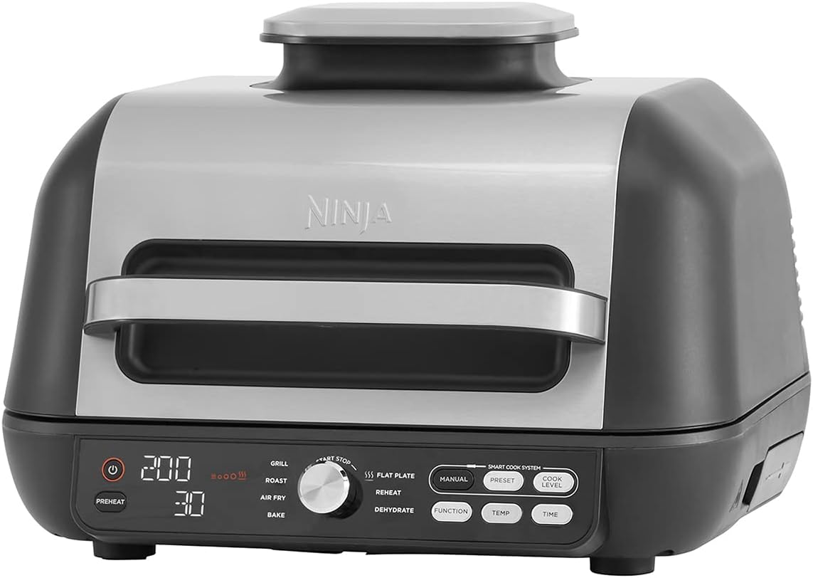 گریل نینجا  Ninja Foodi MAX PRO Health Grill, Flat Plate & Air Fryer [AG651UK]-سفارش اروپا